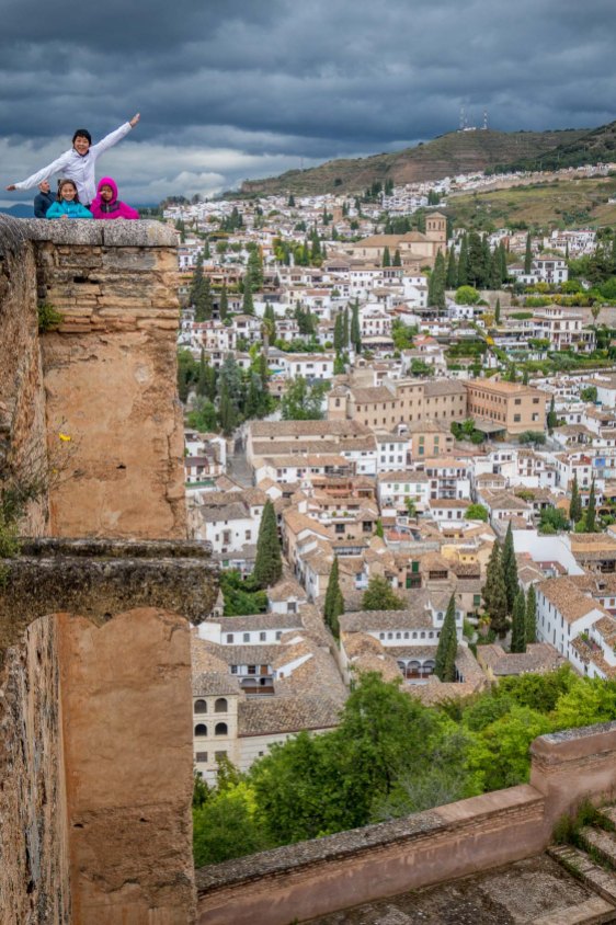 View of Granada from the Alcazaba at Al Alhambra